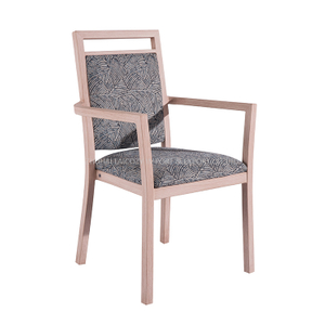 Antique Upholstered Modern Fabric Dining Aluminum Arms Chairs