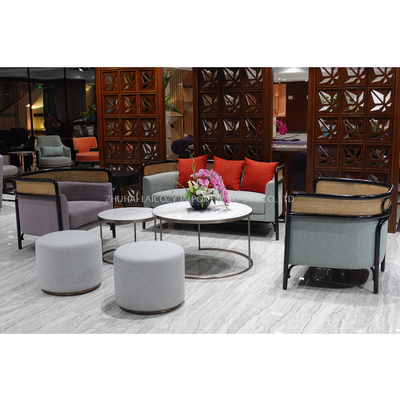 New Westin hotel lobby rattan woven Hotel sofa set