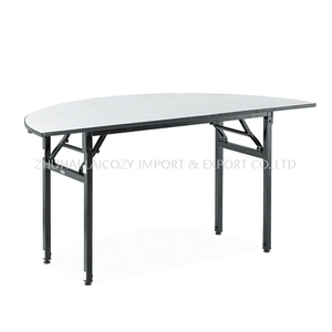 Modern White Restaurant Dining Half Round Banquet Table 