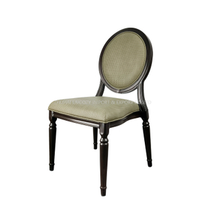 Modern Antique Round Back Wood Finished Banquet Chairs 