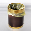 Hotel round indoor dustbins Gold Ring waste Bins