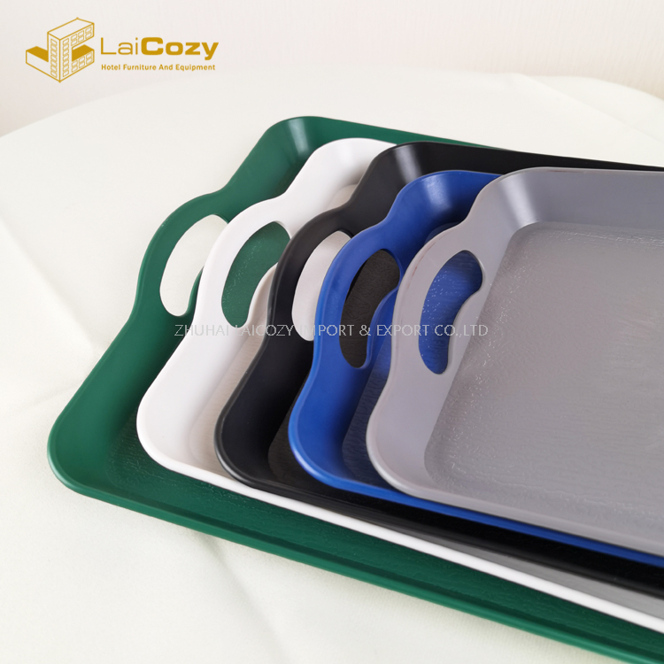 Hotel Restaurant Anti Slip Food Grade PP Serving Tray