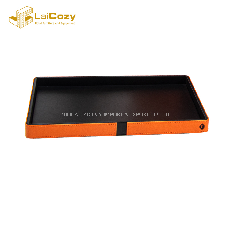 Customized Design PU Leather Hotel Guestroom Accossories Set