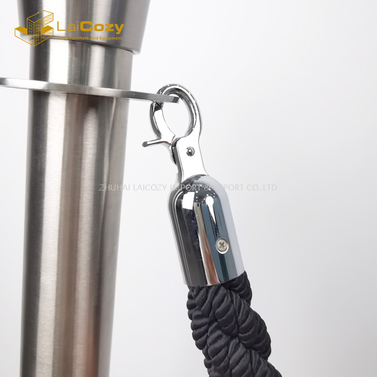 Black Crowd Control Queue Stanchion Barriers Rope
