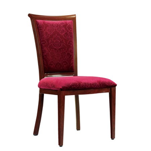  Hotel Restaurant Stackable Molded Foam Aluminum Chair with Colored Fabric