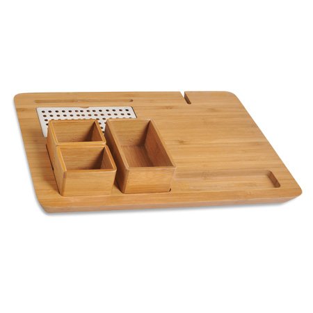 Hotel Guest Room Light Color Bamboo Kettle Tray Welcome Tray