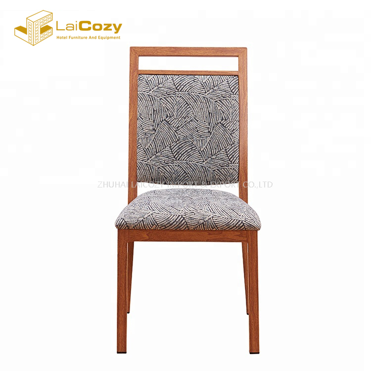 Durable Restaurant Wood Finish Square Back Dining Chairs
