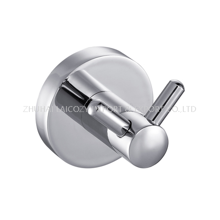 Good Quality Bathroom 304 S/S Double Robe Hook for Hotel Guestroom