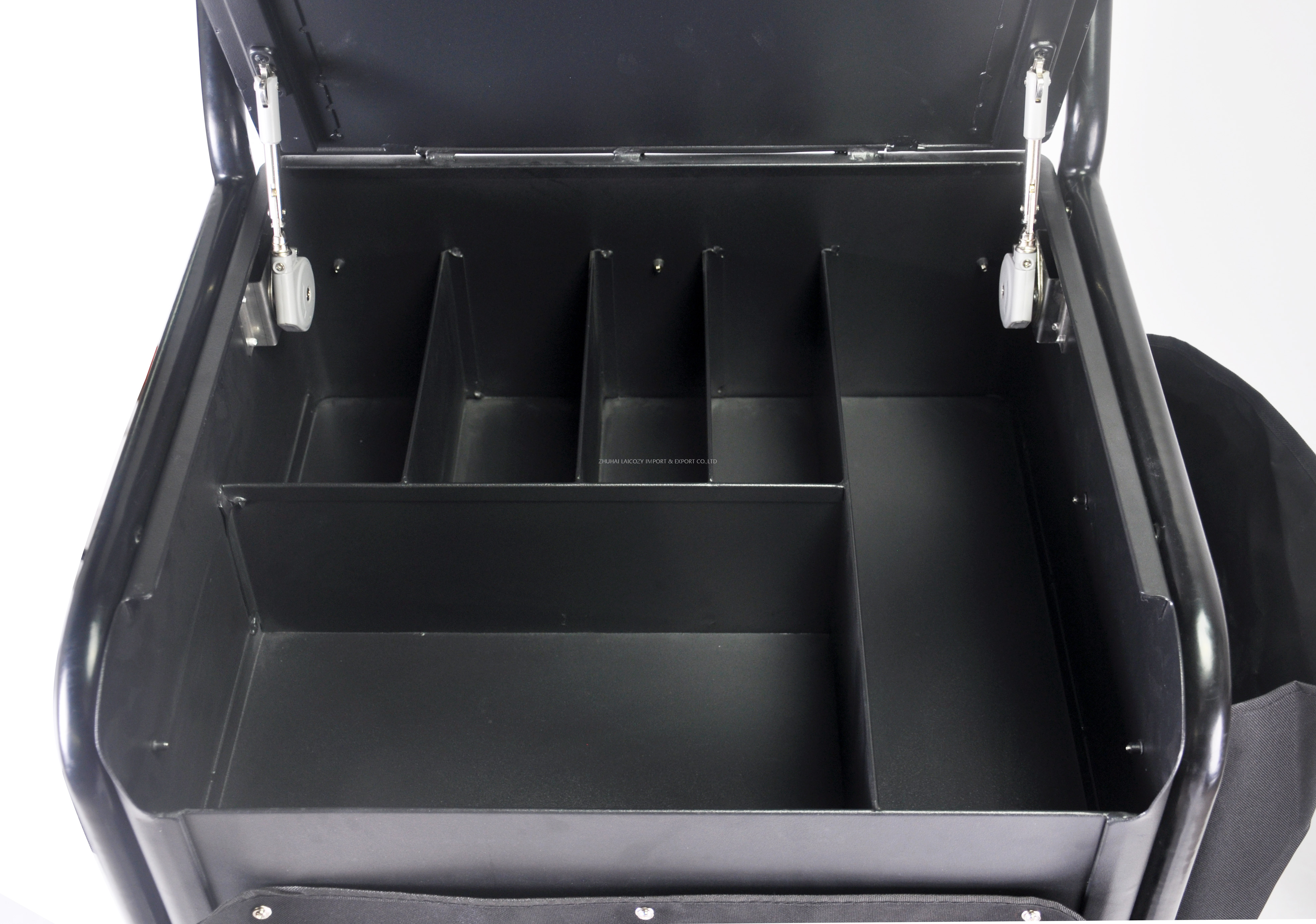  Aluminium Compact Size Service Trolley Mini Black Housekeeping Maid Cart 