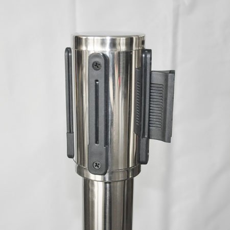 high quality retractable post with two retractable belt for crowd control