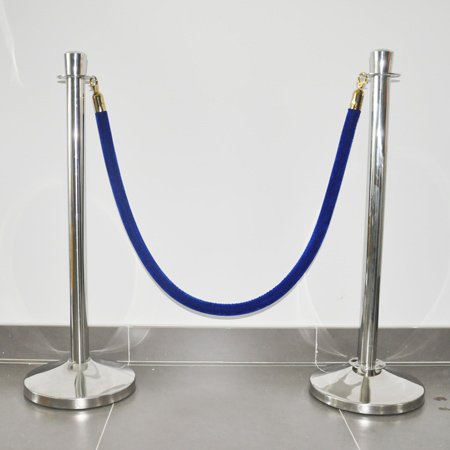 Bank Hotel blue popular Crowd control Velour stanchion barrier rope