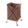 hotel wheeled x stainless steel frame laundry cart with bag for linen