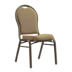 Restaurant aluminium stacking banquet chair with curved seat