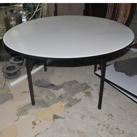 Durable Foldable Plywood Round hotel Restaurant Banquet Table