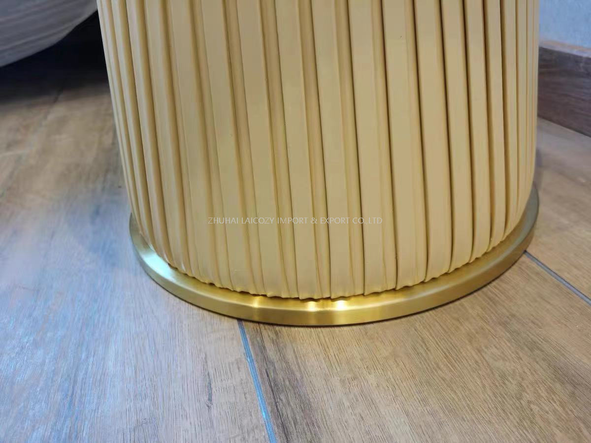  Luxury Modern Titanium Golden 304 Stainless Steel Tea Table