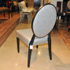 hotel modern metal chair with durabled frame and colored fabric for restaurant 