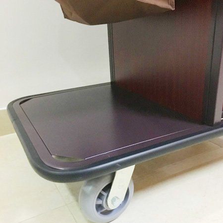 Hotel Steel Compact Housekeeping Leaning Maid Cart