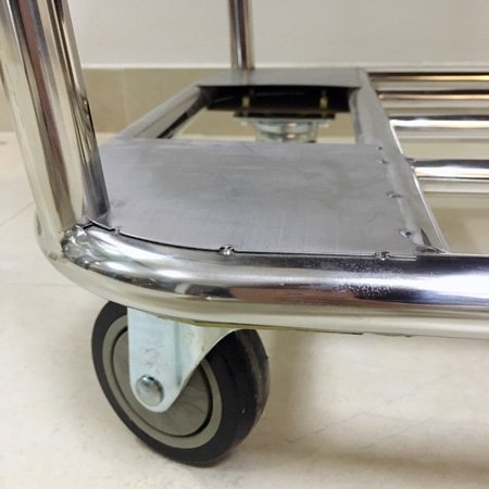 Hotel Housekeeping Wheeled Stainless Steel Laundry Cart