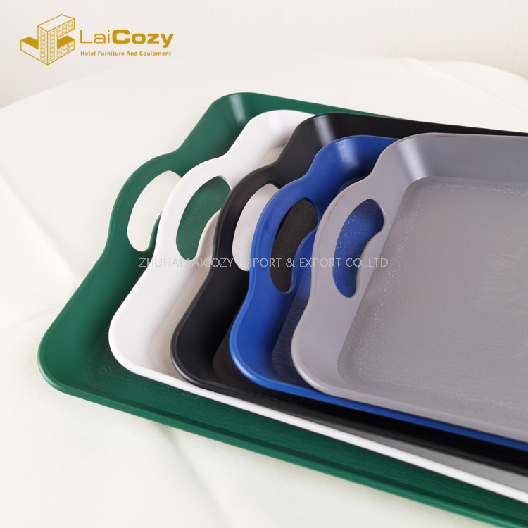 Unbreakable Colorful Stackable Fast Food Canteen Serving Tray