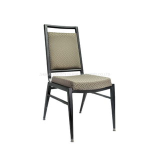 Commercial Restaurant Aluminum Square Back Stackable Wedding Chairs 