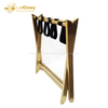 Luxury Golden hotel bedoom Folding brass luggage stand 