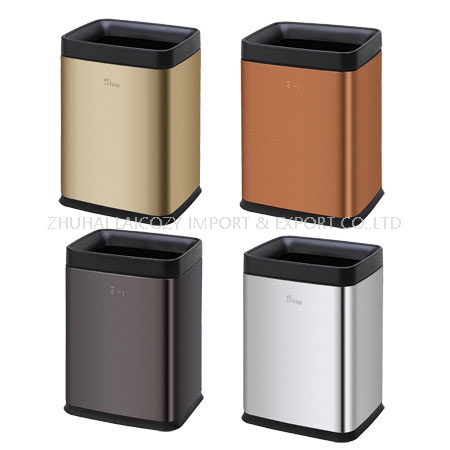 Stainless steel guestroom indoor dustbins 8L trash can