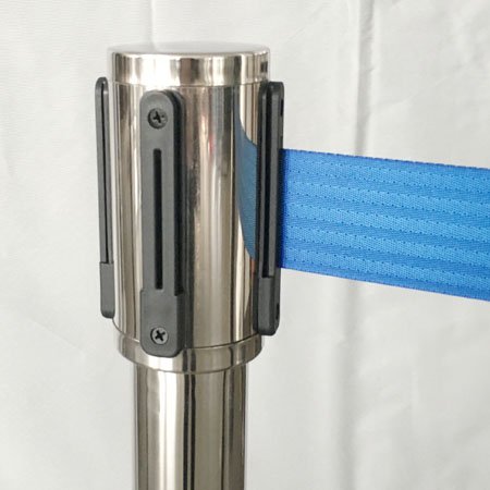 high quality retractable post with two retractable belt for crowd control