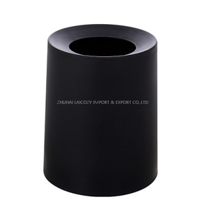 Fashion Bedroom Trash Bin Bathroom Dustbin Office Round 12L Plastic Trash Can