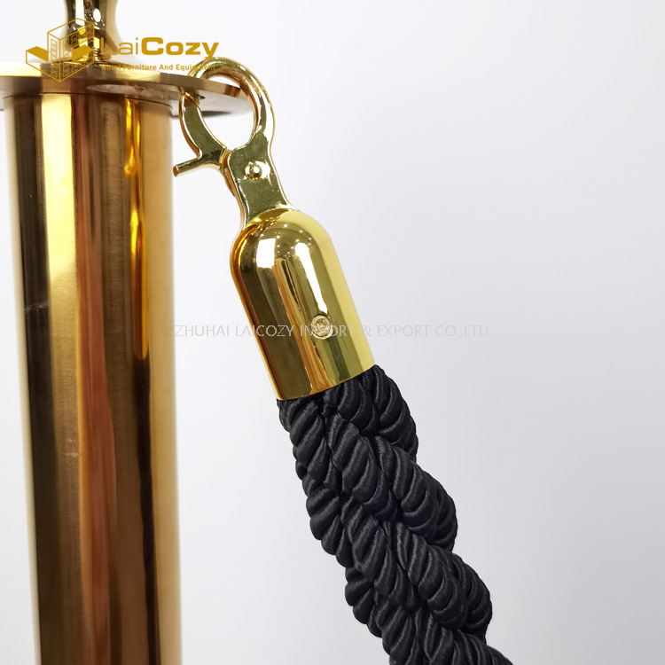 Crowd control stainless steel stanchions barrier rope 