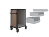 Star Hotel Good Quality Aluminium Housekeeping Maid Cart Multi-function Trolley with Removable Drawers