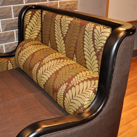 Commercial Project Hotel Furniture Modern Steel Frame Upholstered Dining Sofa 