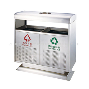 Stainless steel outdoor bins for recycling classified