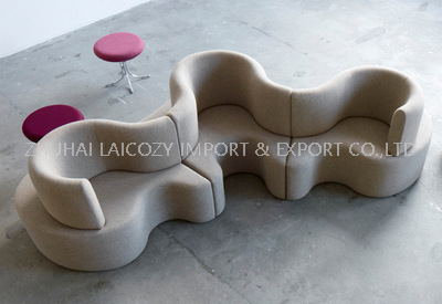 Creative Curved S Shape Hotel Furniture Lounge Sofa