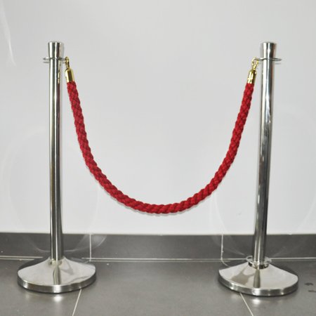 Crowd Control Barrier Poly Rope with Polished Stainless Steel Hook