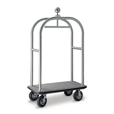 hotel foldable wheeled 304 stainless steel bellman cart 