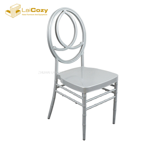 Metal Stackable Silver High Quality With Cushion Wedding Chiavari Chair