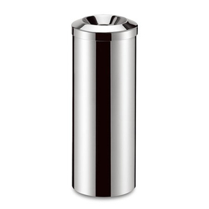 Hotel stainless steel round indoor dustbins with lid